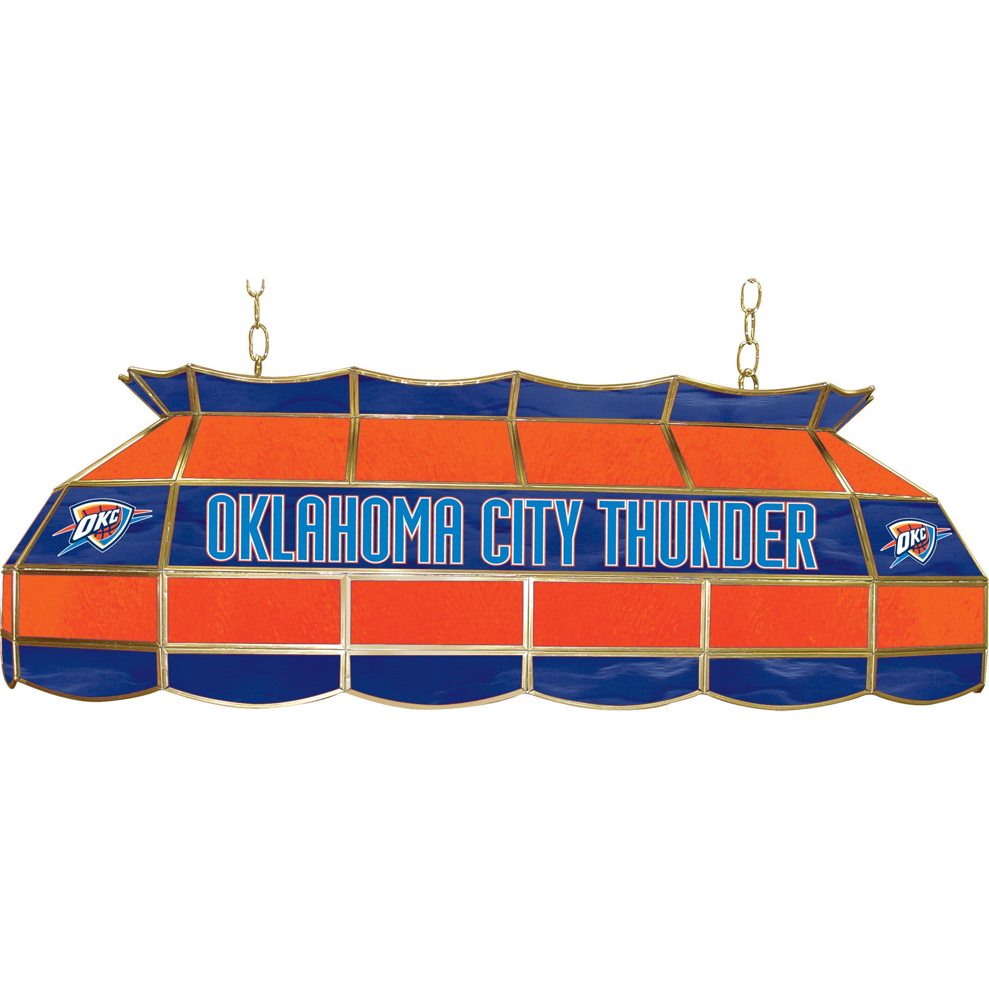 NBA(CANONICAL) Oklahoma City Thunder 40 inch Stained Glass Tiffany Style Lamp