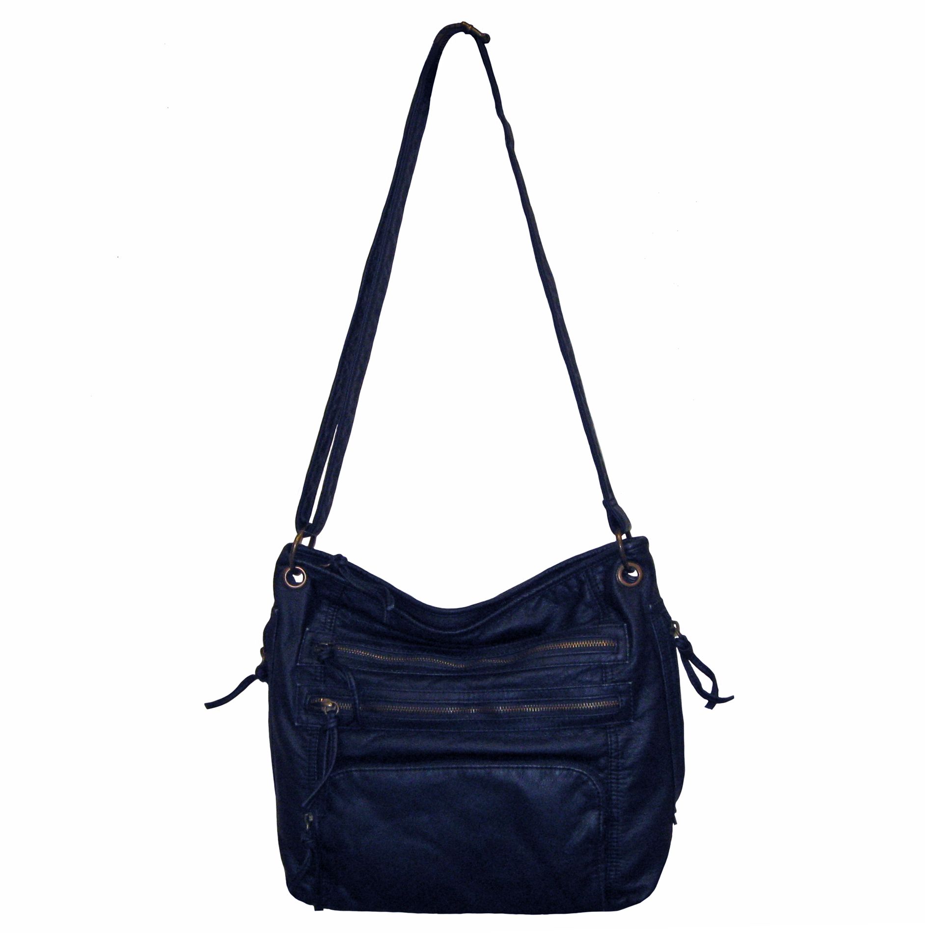 Covington Women&#8217;s Handbag Triple Zip Denim