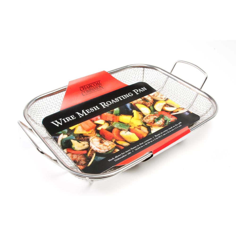 Charcoal Companion Stainless Wire Mesh Roasting Pan / 14.75" x 11" -