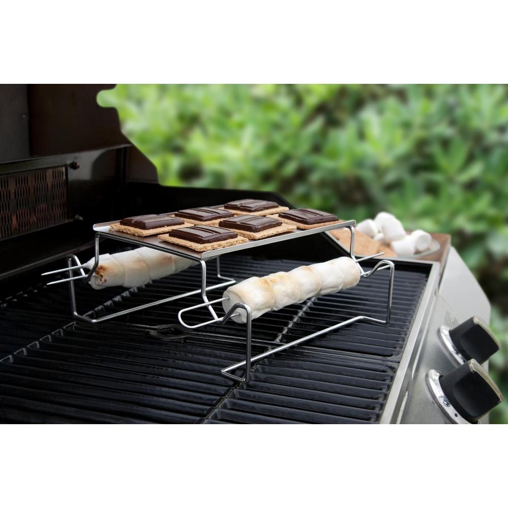Charcoal Companion Stainless S'mores Roasting Rack with Skewers -