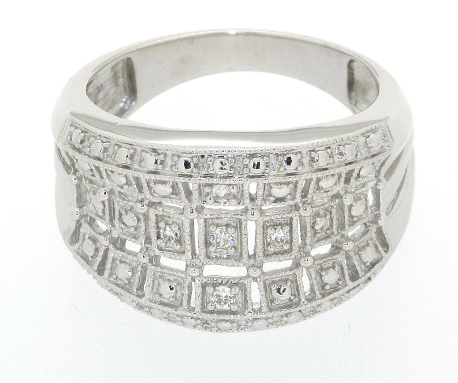Sterling Silver Diamond Accent Band Ring