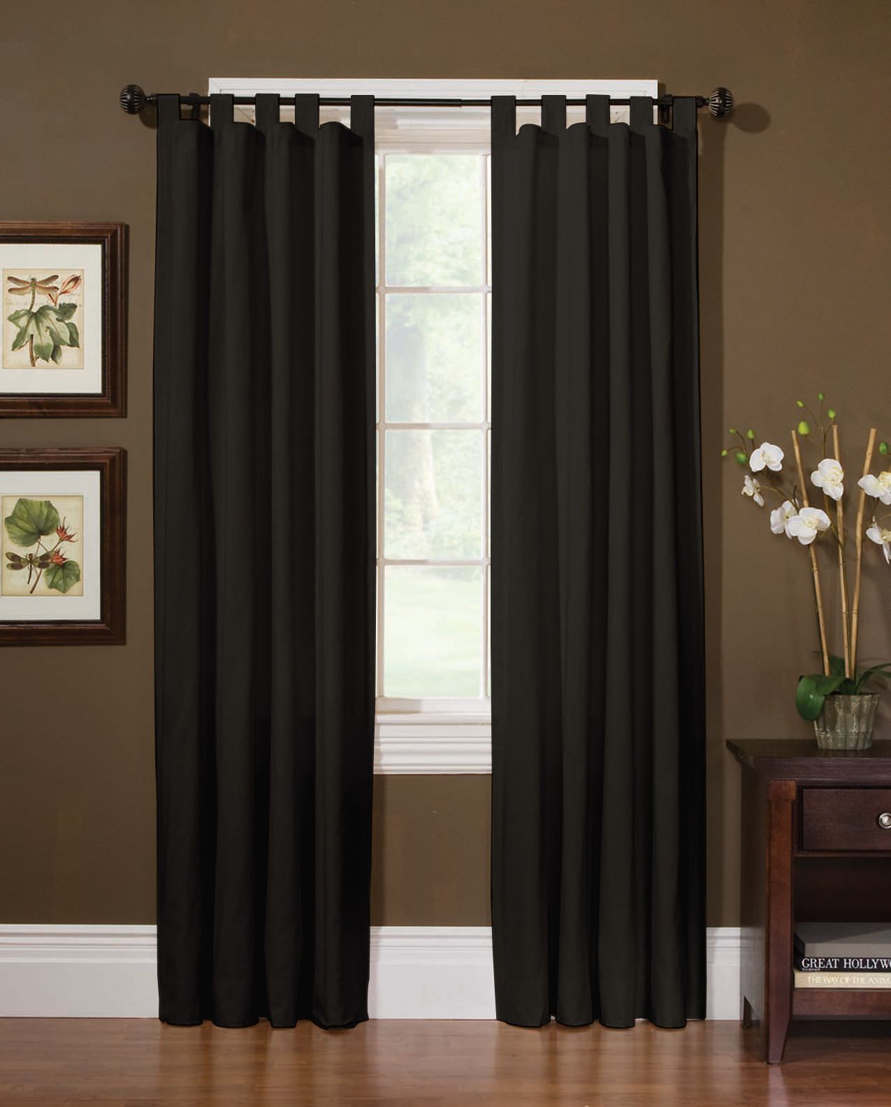 Country Living Black Sailcloth Window Panels