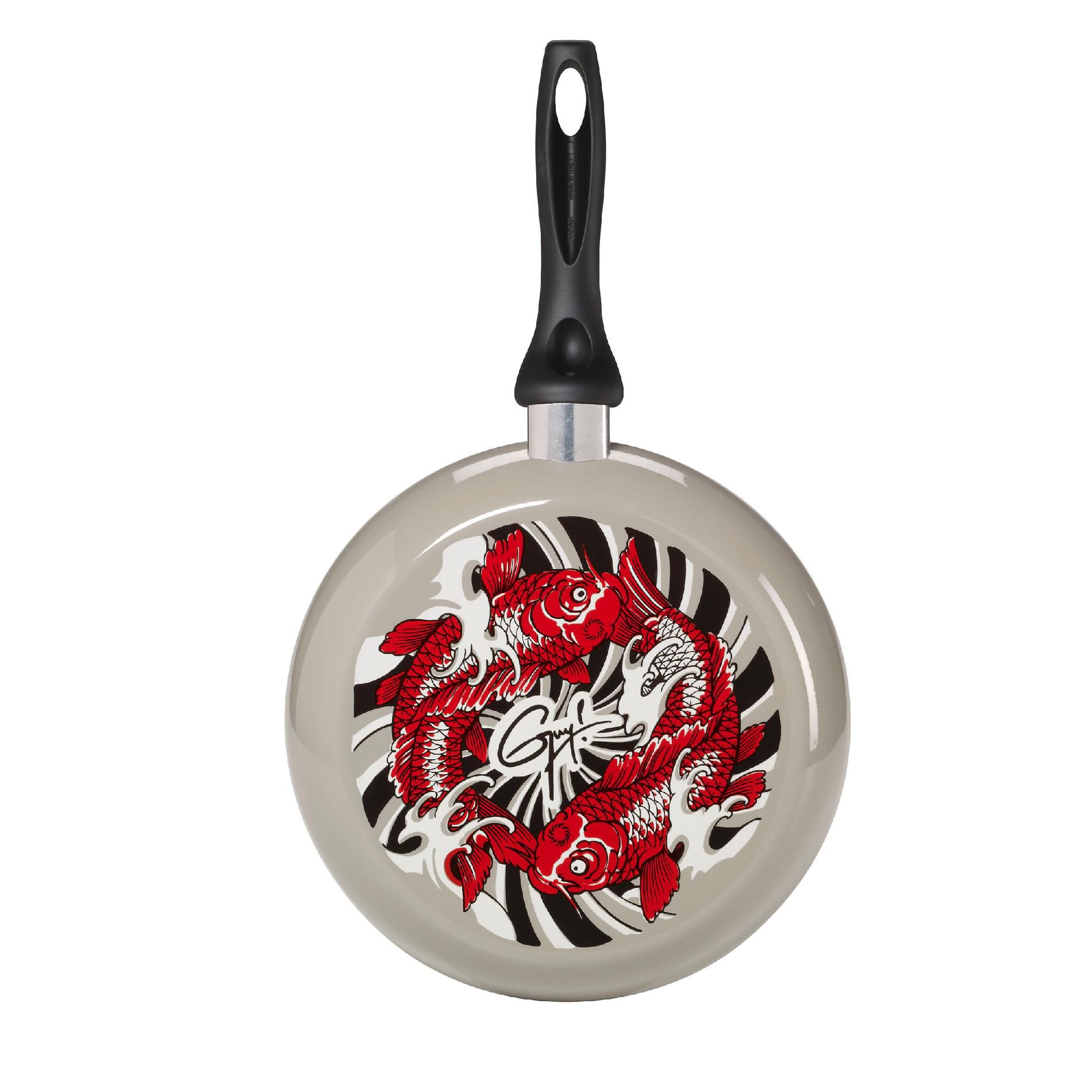 Guy Fieri 10 Inch Decorated Skillet with Koi Fish
