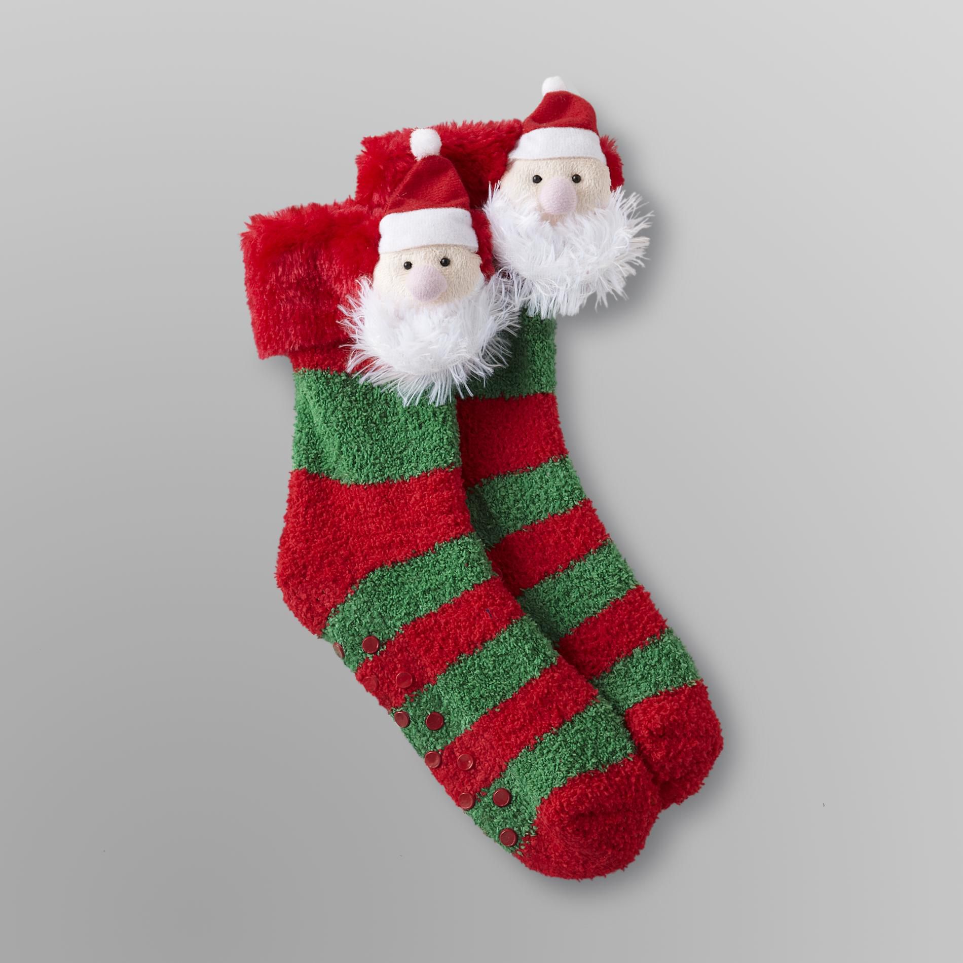 Joe Boxer Women's Plush Slipper Socks - Santa