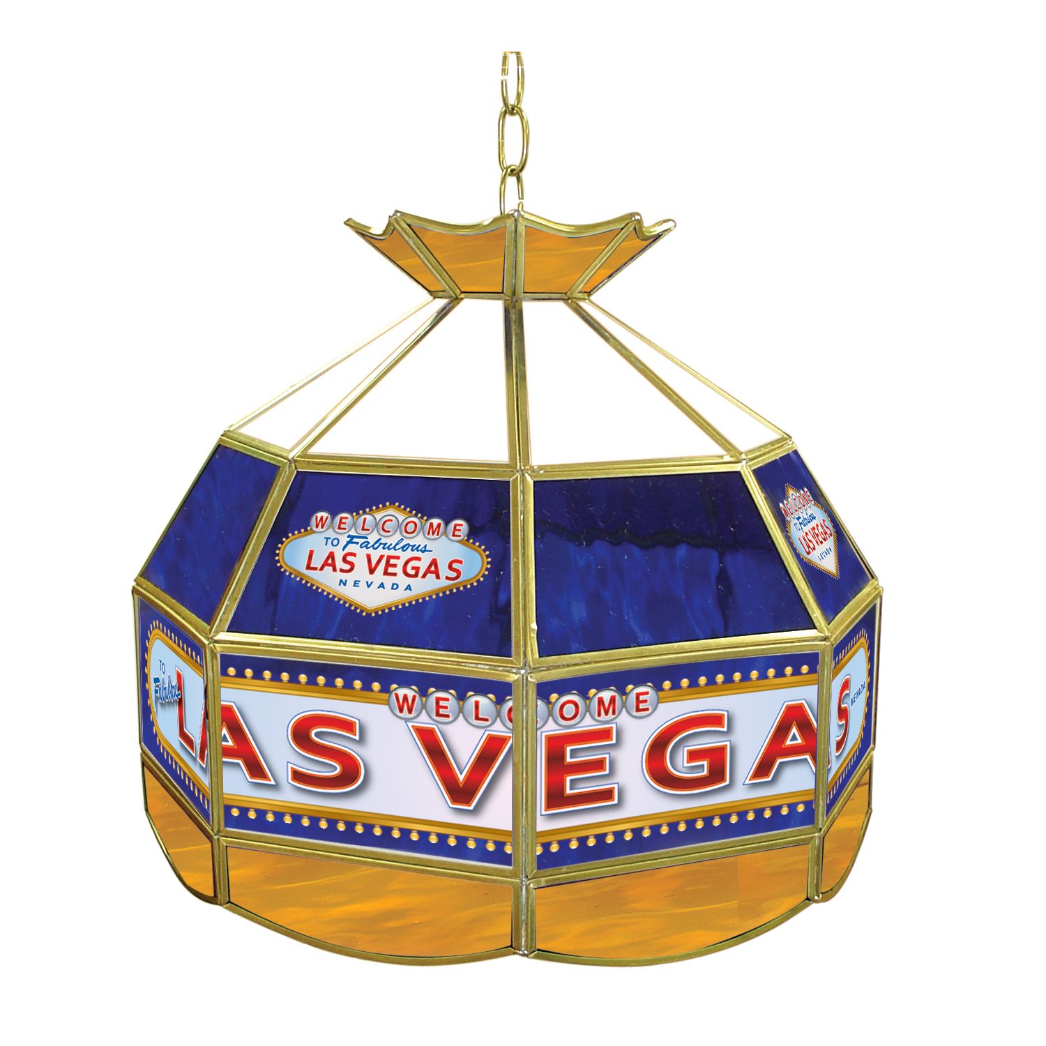 Las Vegas Poker Chips 16 inch Stained Glass Tiffany Style Lamp