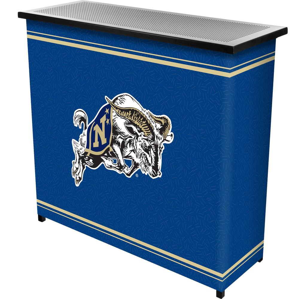 Trademark Global United States Naval Academy 2 Shelf Portable Bar w/ Case