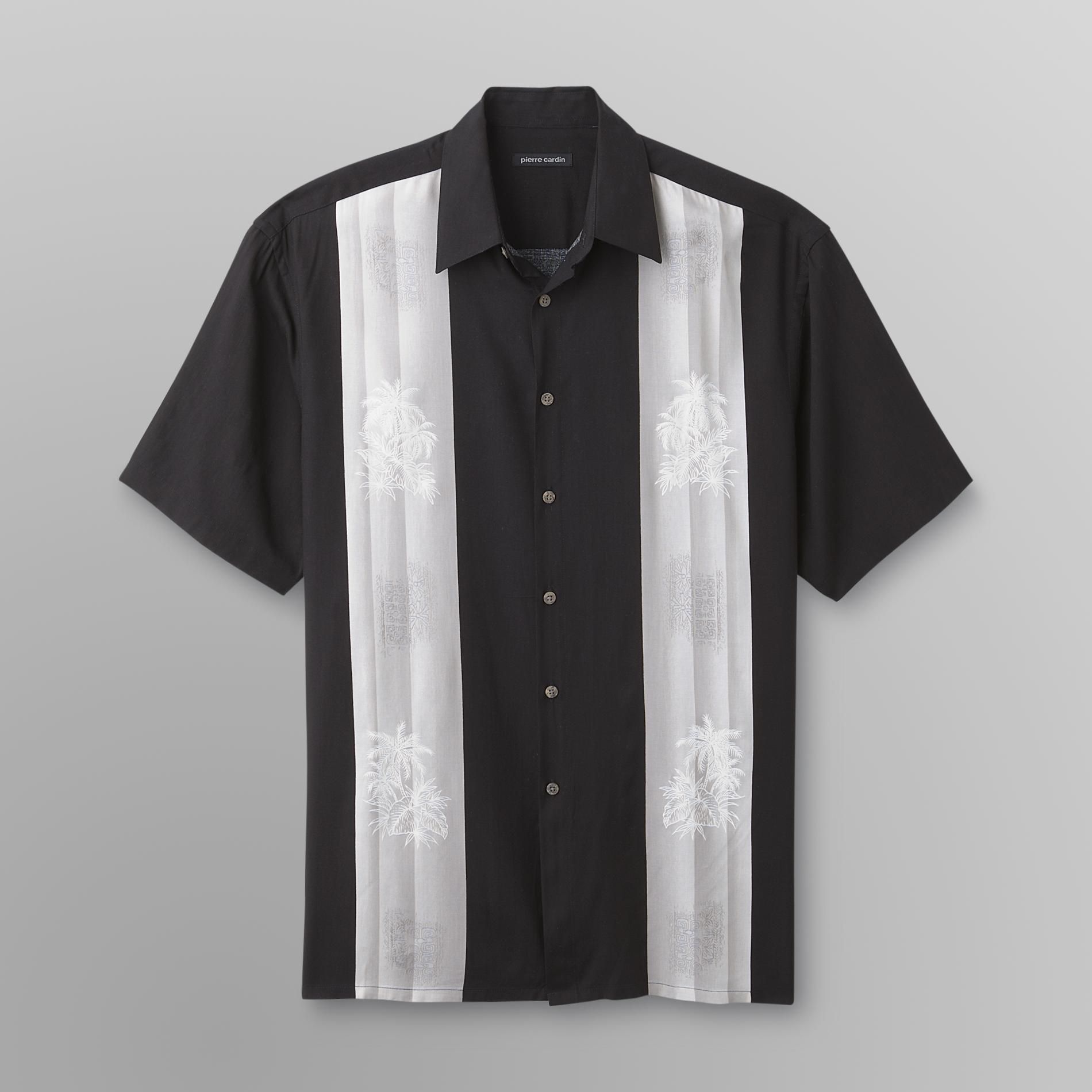 Pierre Cardin Men's Tropical Sport Shirt - Colorblock & Palm