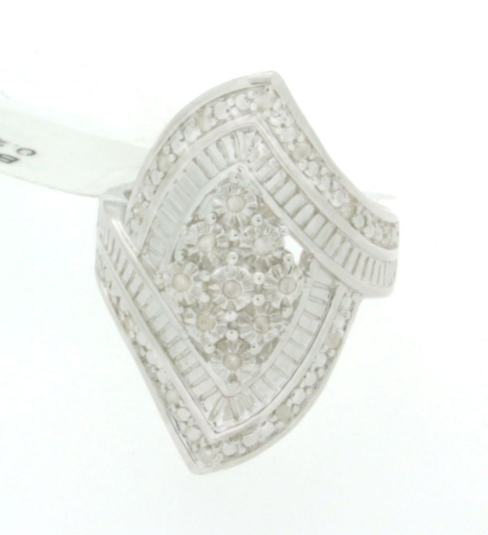 Sterling Silver 0.25cttw Marquise Ring