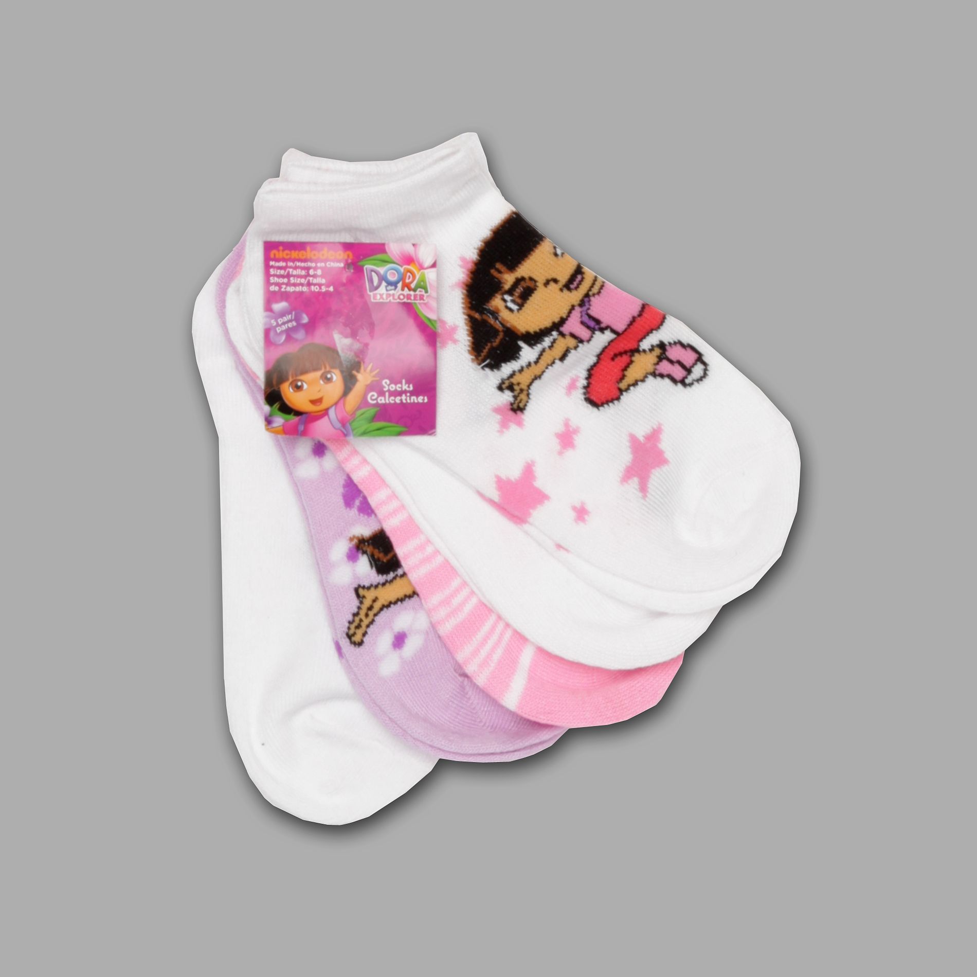 Nickelodeon Infant & Toddler Girl&#8217;s Socks 5 Pack Dora the Explorer