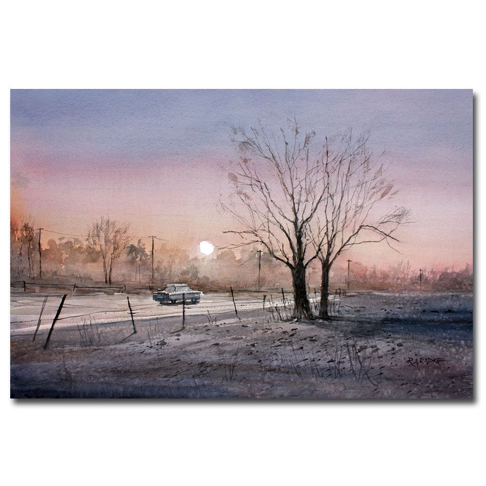 Trademark Global Ryan Radke 'Highway 21 Sunrise' Canvas Art