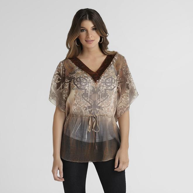 Women's SequinNeck Top