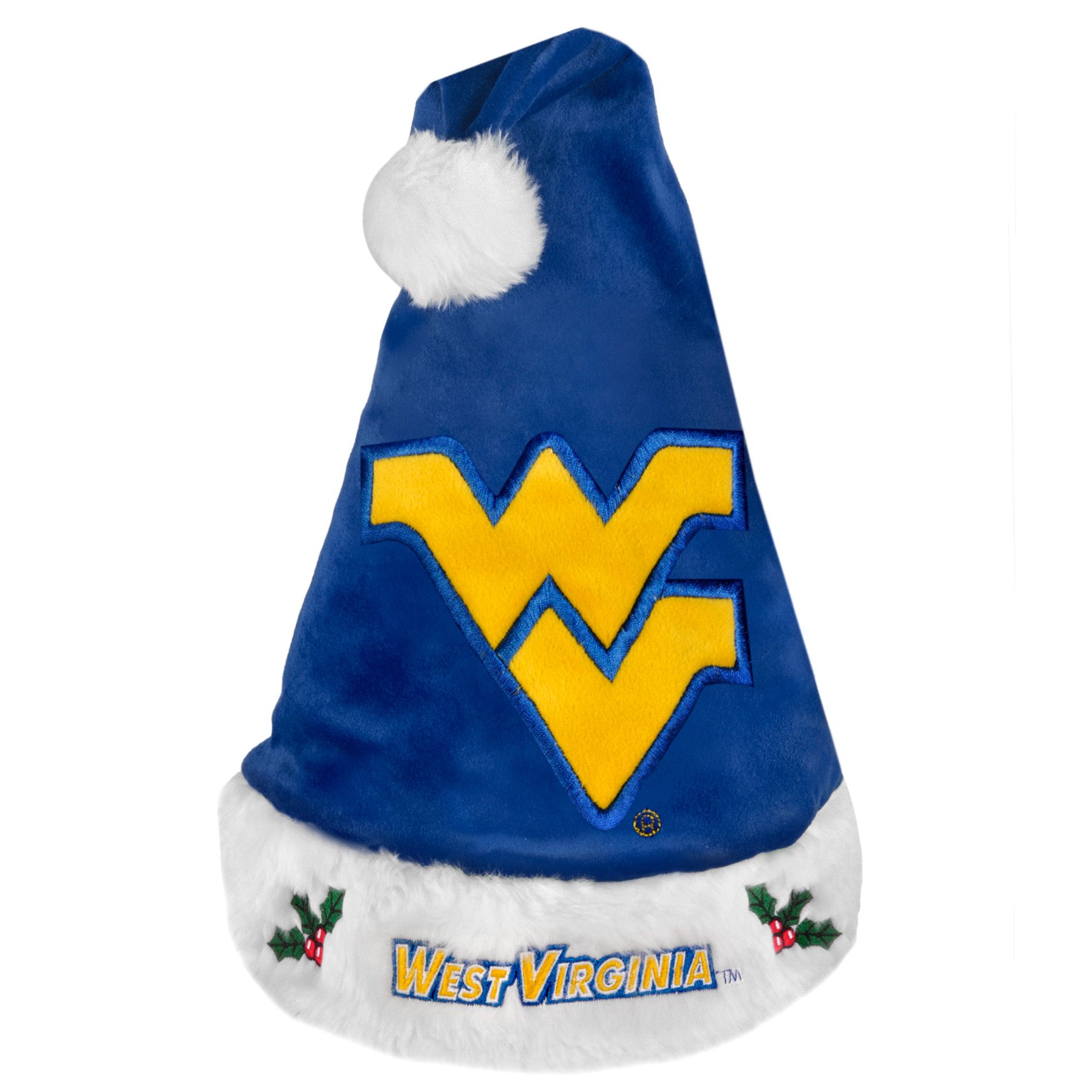 Forever Collectibles West Virginia Mountaineers Colorblock Santa Hat