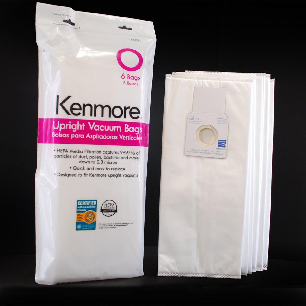 Kenmore 53294  6 Pk.Type O HEPA Vacuum Bags for Upright Vacuumss