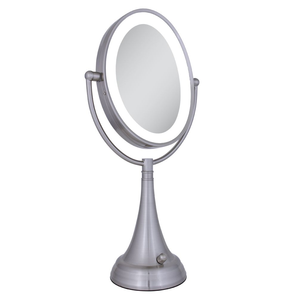 Zadro Dual LED lighted vanity oval mirror 1X & 10X magnification