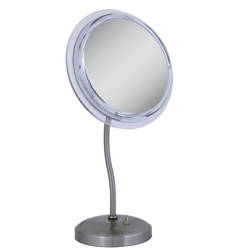 Zadro Single sided surround light S-neck pedistal vanity mirror 5X magnification