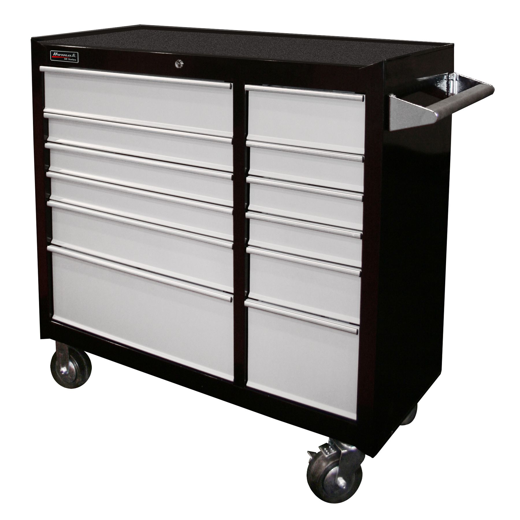 Homak 41 in Black and Gray SE Series 12-Drawer Rolling Cabinet