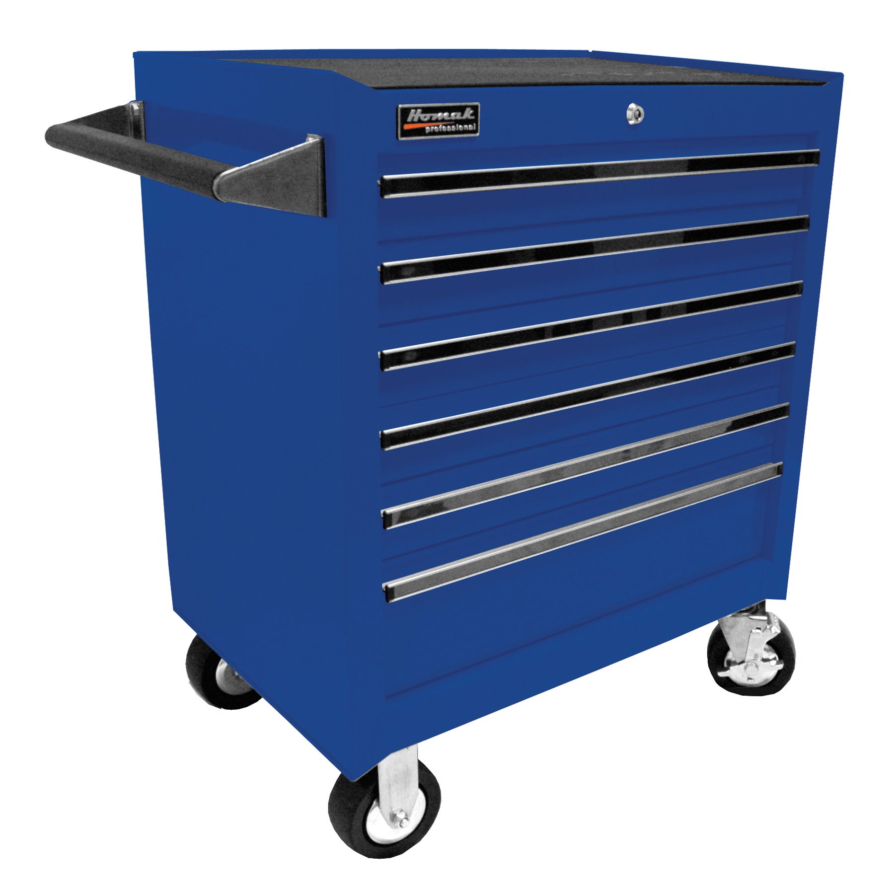 Homak 27 in Professional 6 Drawer Rolling Cabinet - Blue