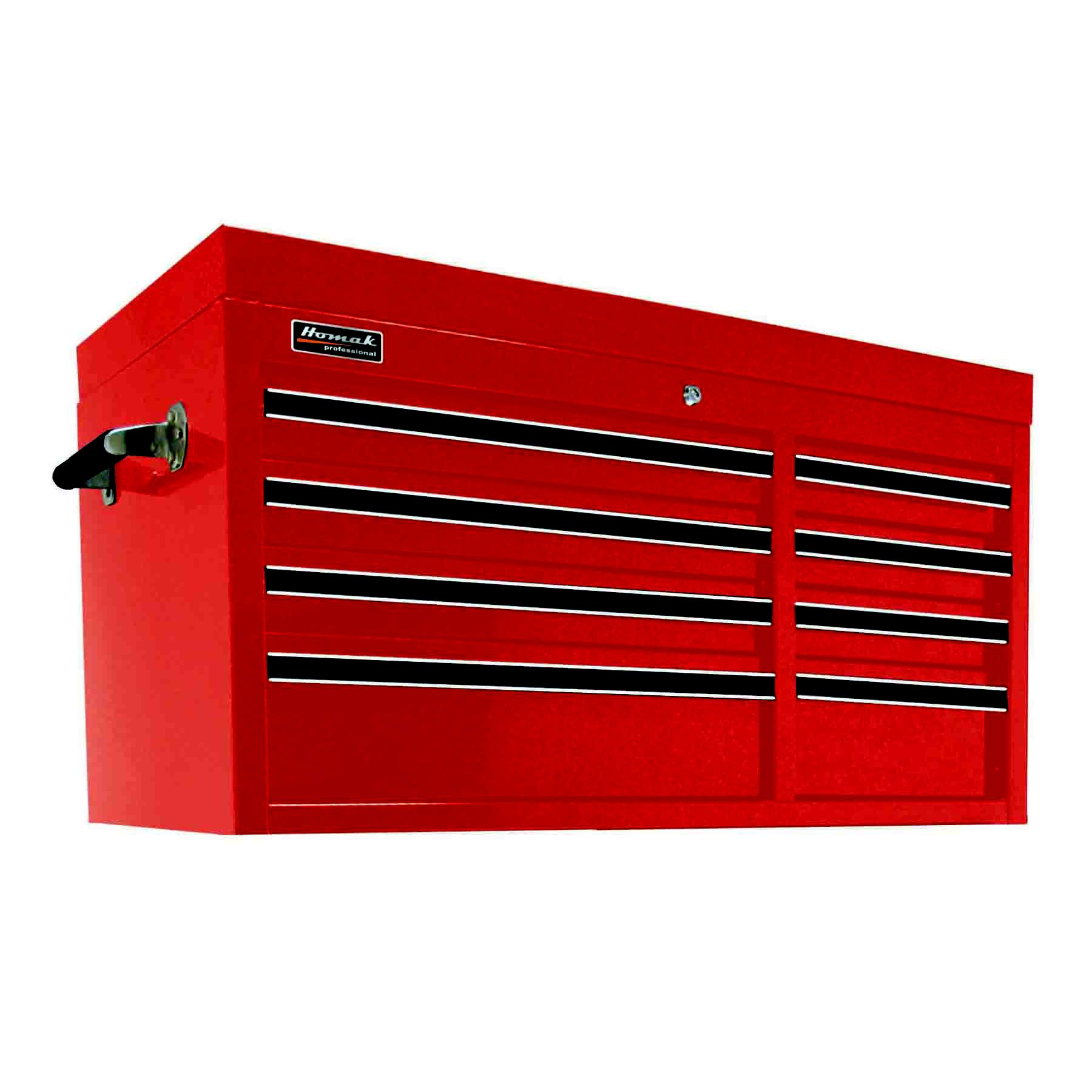 Homak 41' Professional Series 8 Drawer Top Chest - Red
