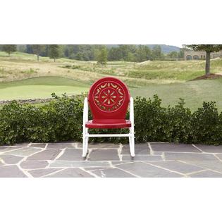 Garden Oasis Retro Steel Clam Rocker - Red - Outdoor Living - Patio ...