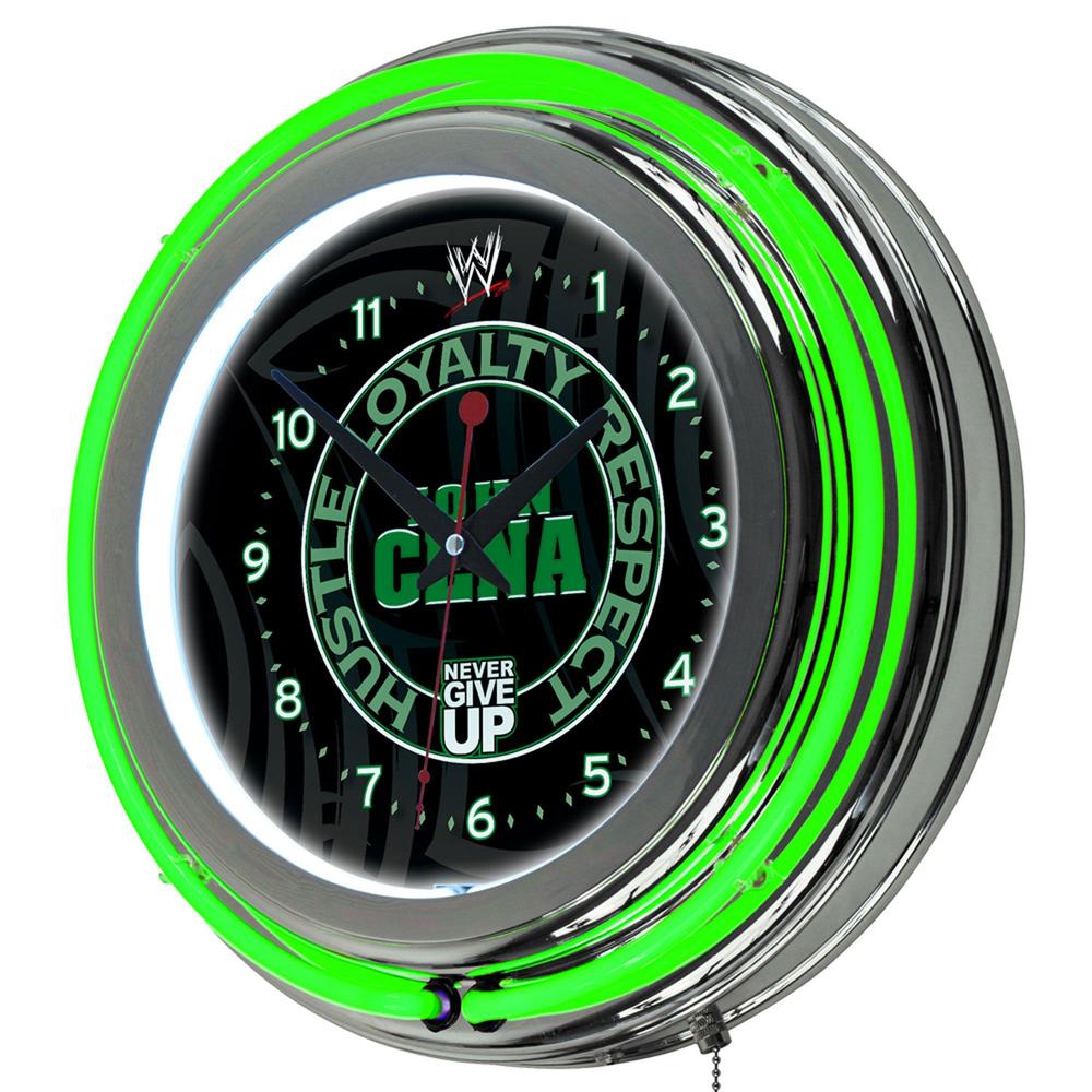 WWE John Cena Neon Clock - 14 inch Diameter