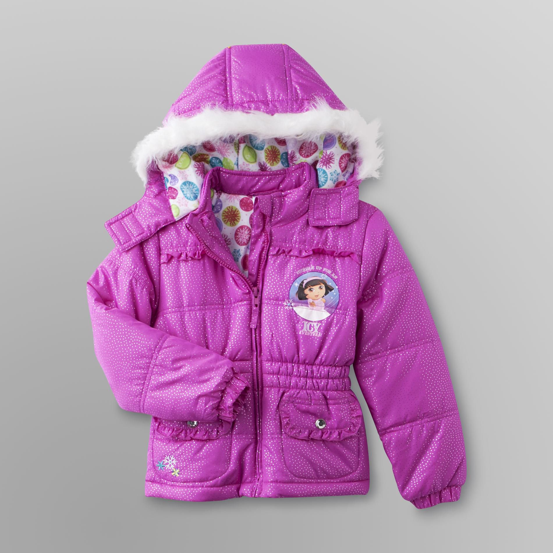 Nickelodeon Dora the Explorer Girl's Puffer Jacket
