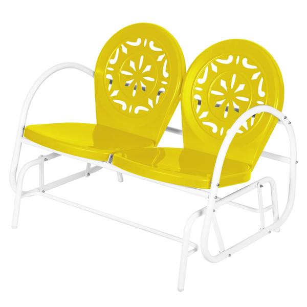 Garden Oasis Cac 095dc Y Retro Steel Clam Glider Yellow American Freight Sears Outlet