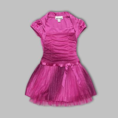 Amy's Closet Girl's Mock Bolero Dress - Glitter