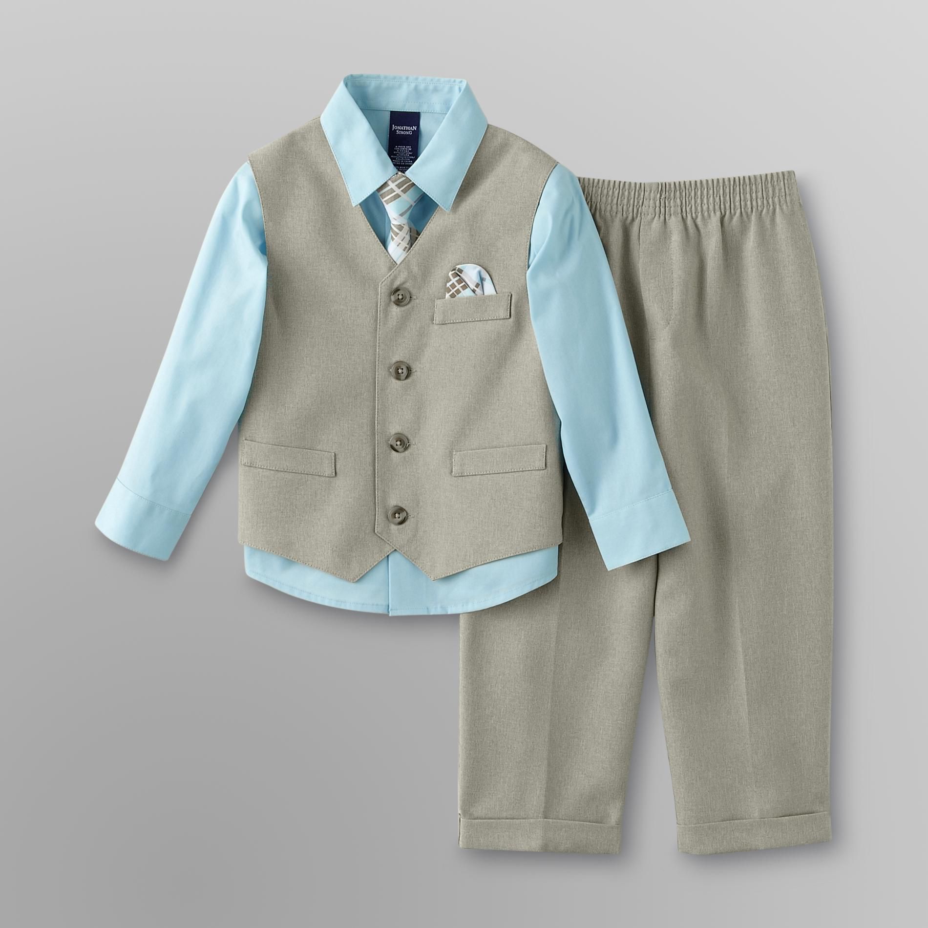 Jonathan Strong Infant & Toddler Boy's Vest  Dress Shirt & Pants