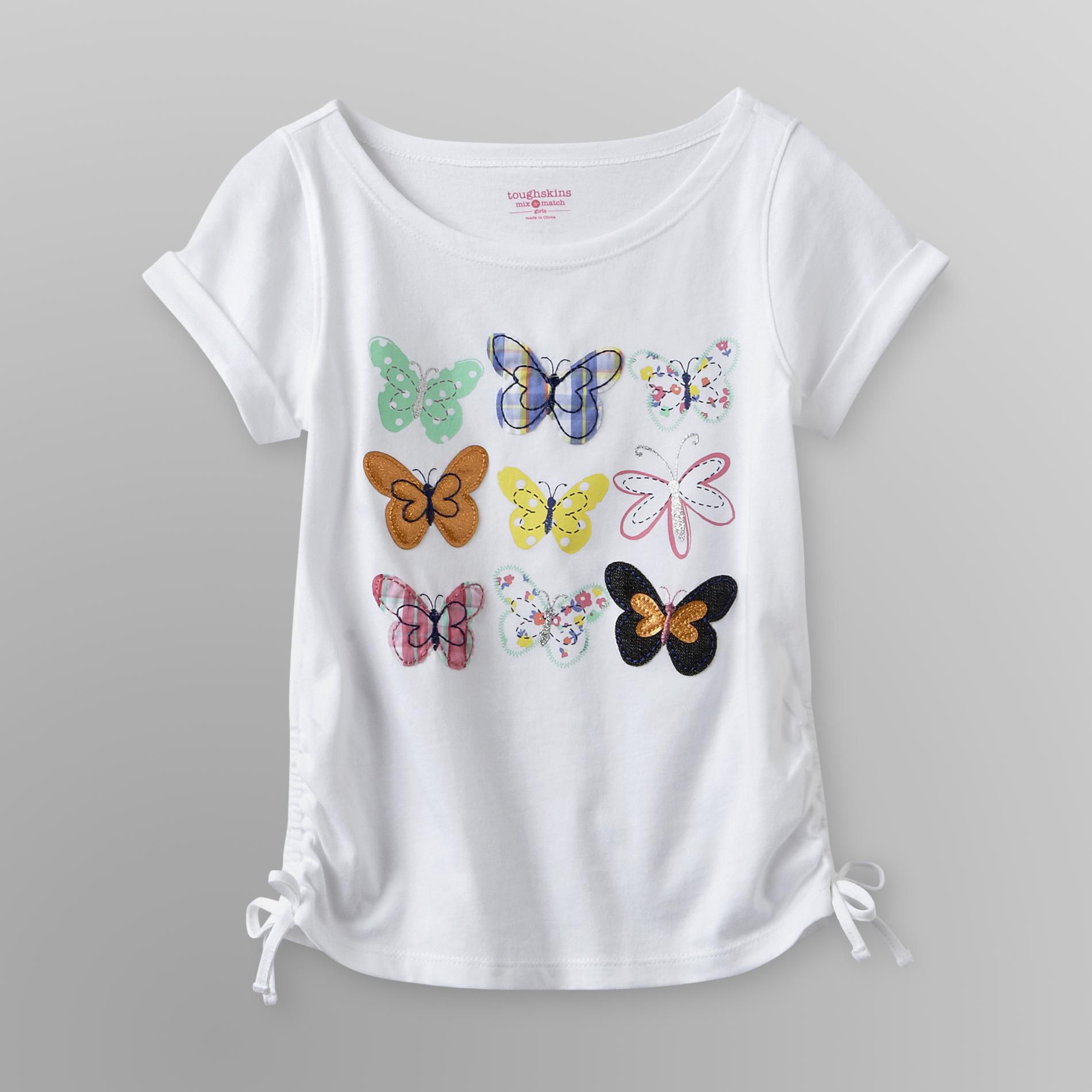 Toughskins Girl's Shirred Top - Butterflies