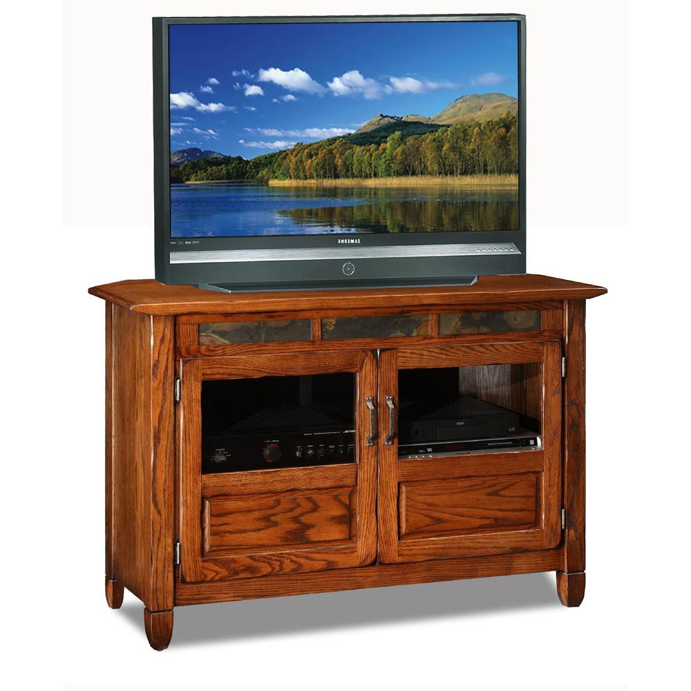 Leick Riley Holliday  46" TV Stand/Tall - Distressed Rustic Oak Finish