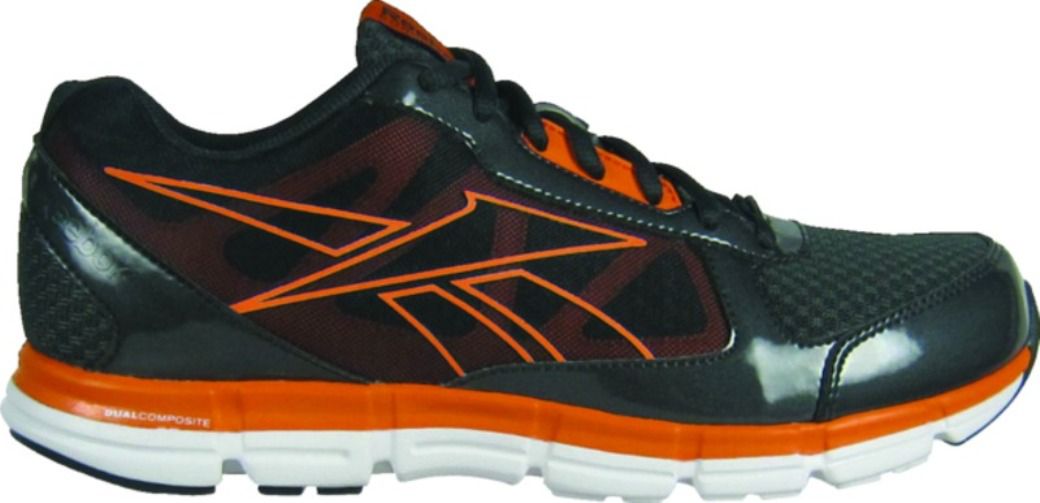 Reebok Mens DualTurbo Running Athletic Shoe -Grey/Orange