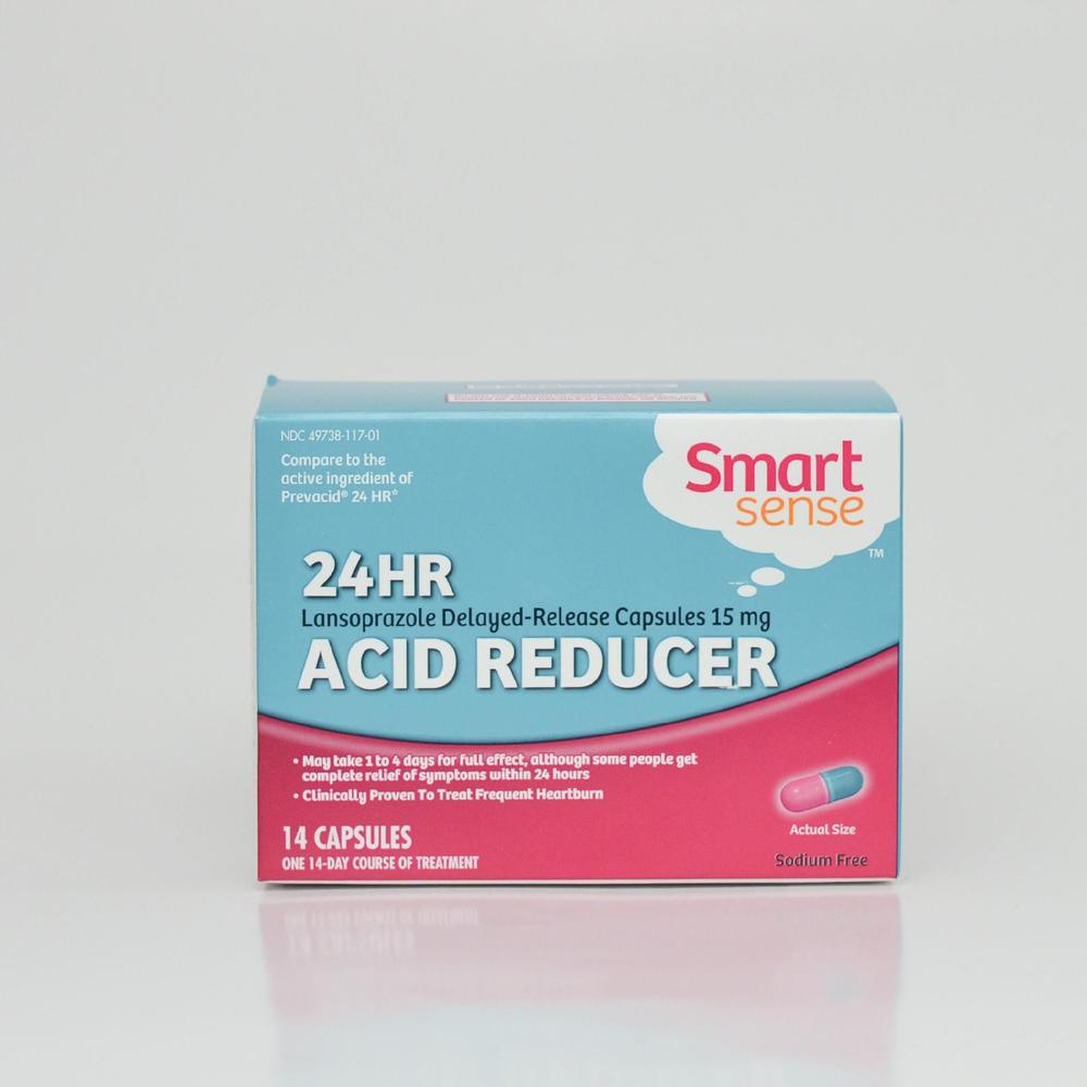 Smart Sense Lansoprazole Delayed Release Capsules Acid Reducer 15 mg