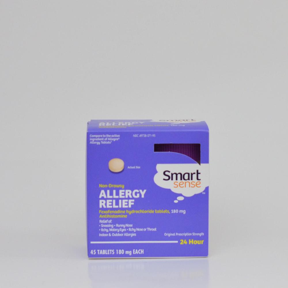 Smart Sense Non Drowsy Allergy Relief Tablets 180 mg