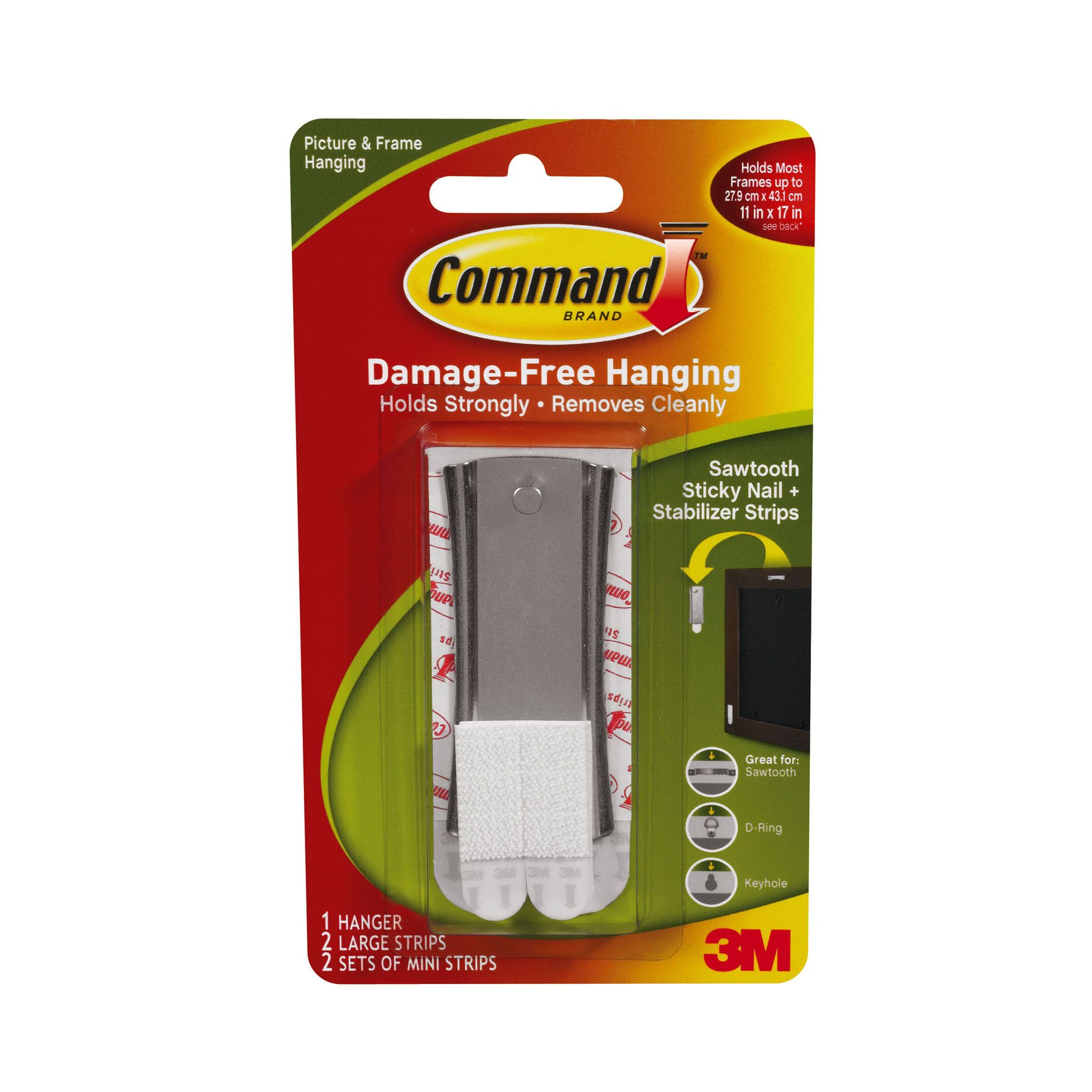 CommandTM Sticky Nail Sawtooth Hanger CommandTM Sticky Nail Sawtooth Hanger
