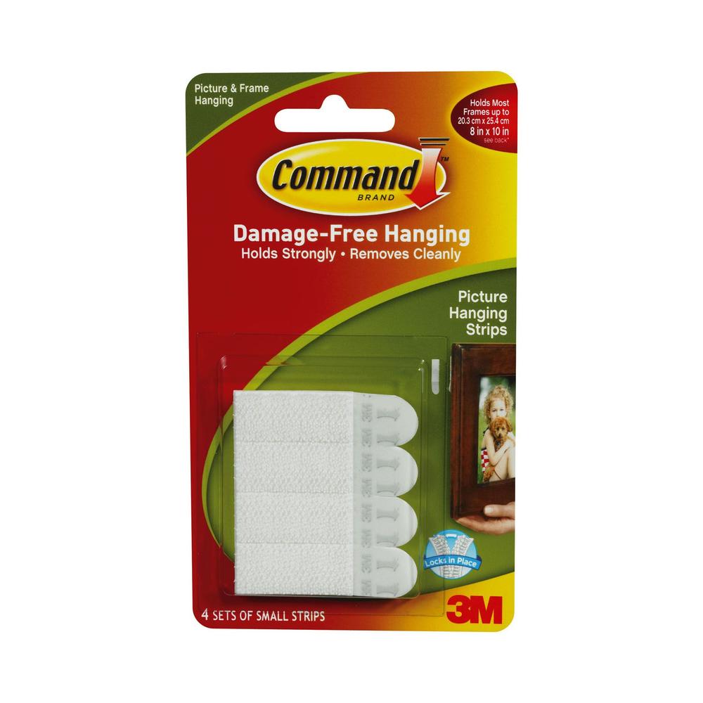 CommandTM 4-Pack Small Picture Hanging Strips - White