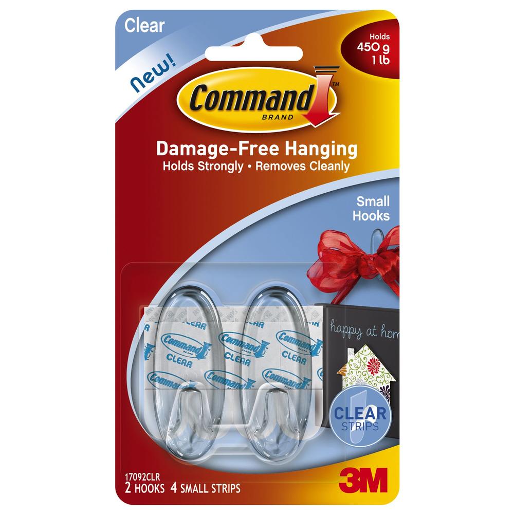 CommandTM Small Hooks - Clear