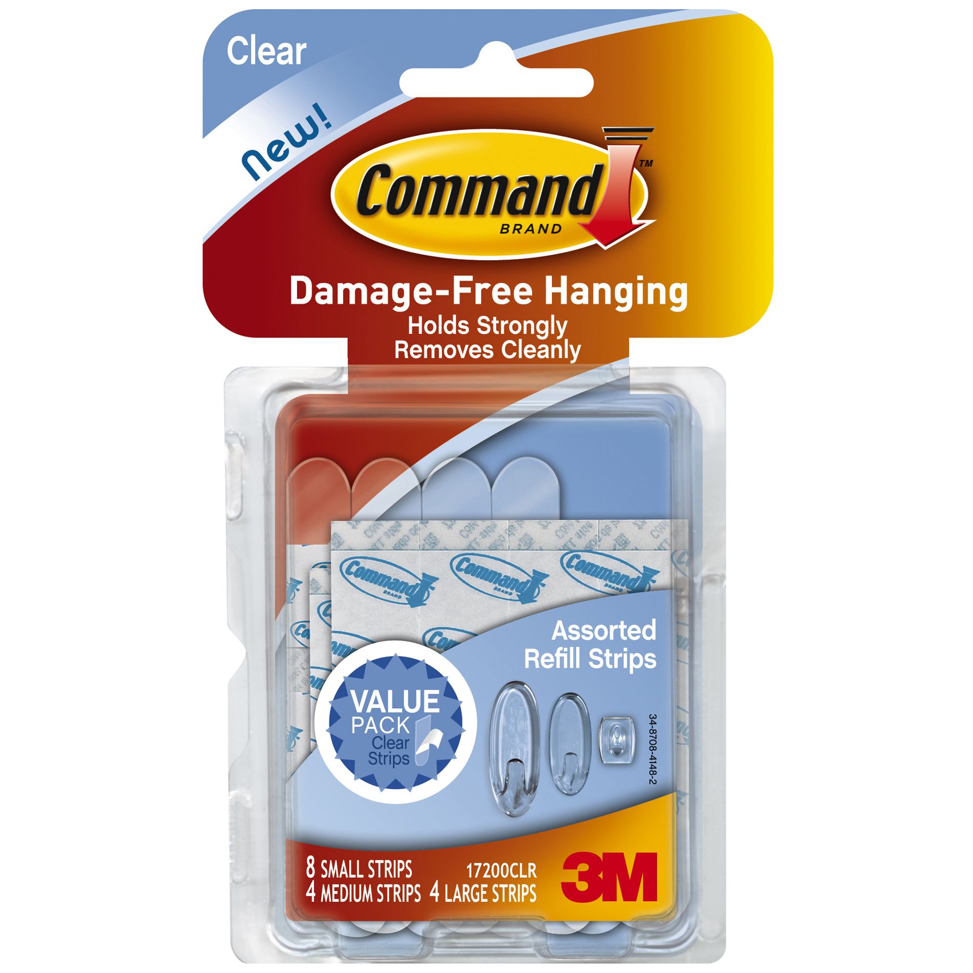 CommandTM Assorted Refill Strips - Clear