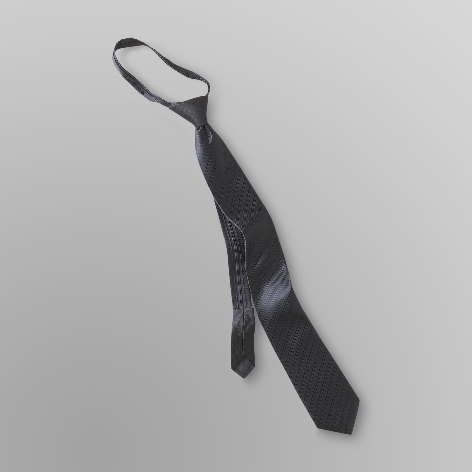 David Taylor Collection Men's Zipper Necktie - Stripes