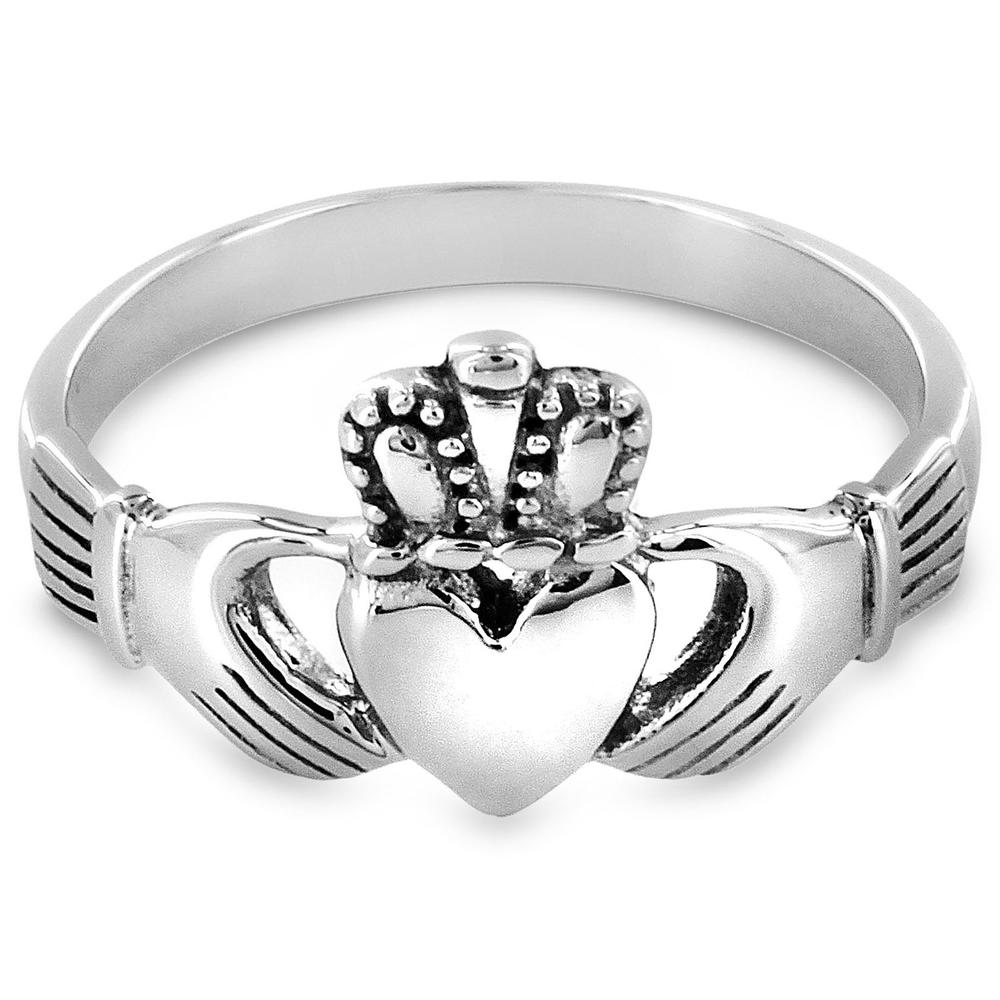 West Coast Jewelry Stainless Steel Irish Claddagh Ring