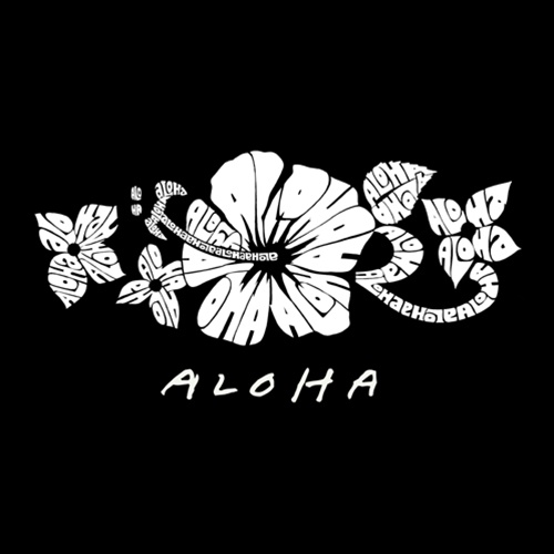 Los Angeles Pop Art Women's Word Art Long Sleeve T-Shirt - Aloha