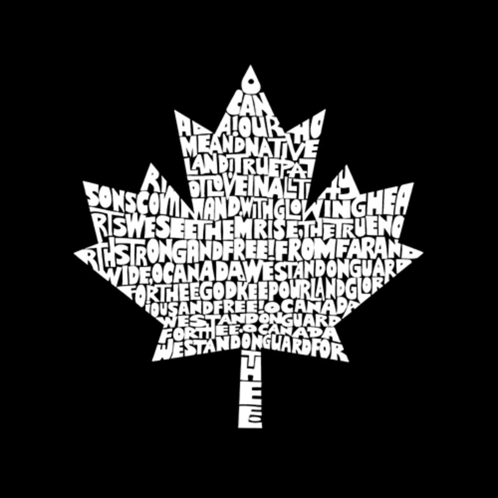 Los Angeles Pop Art Men's Big & Tall  Word Art Long Sleeve T-Shirt - Canadian National Anthem