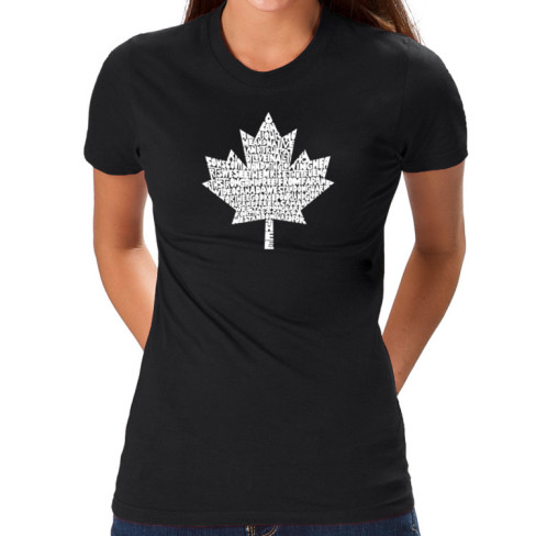 Los Angeles Pop Art Women's Word Art T-Shirt - Canadian National Anthem Online Exclusive