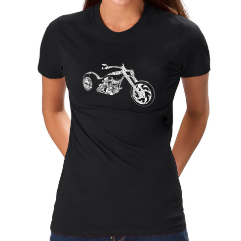 Los Angeles Pop Art Women's Word Art T-Shirt - Motorcycle Online Exclusive