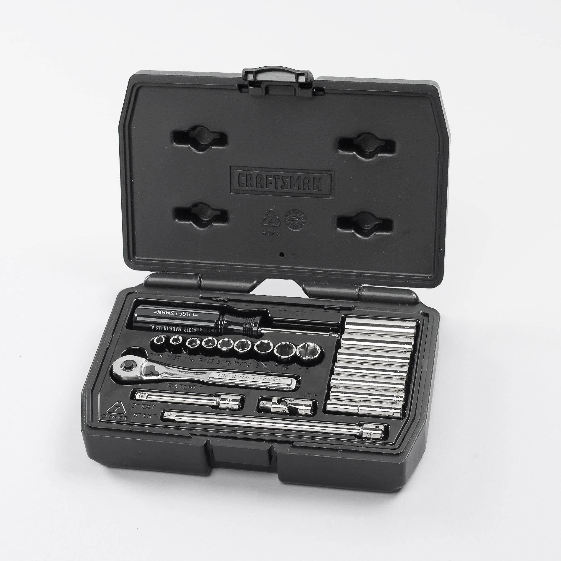 Craftsman 21PC Professional Use Socket Wrench Set 1/4Drive