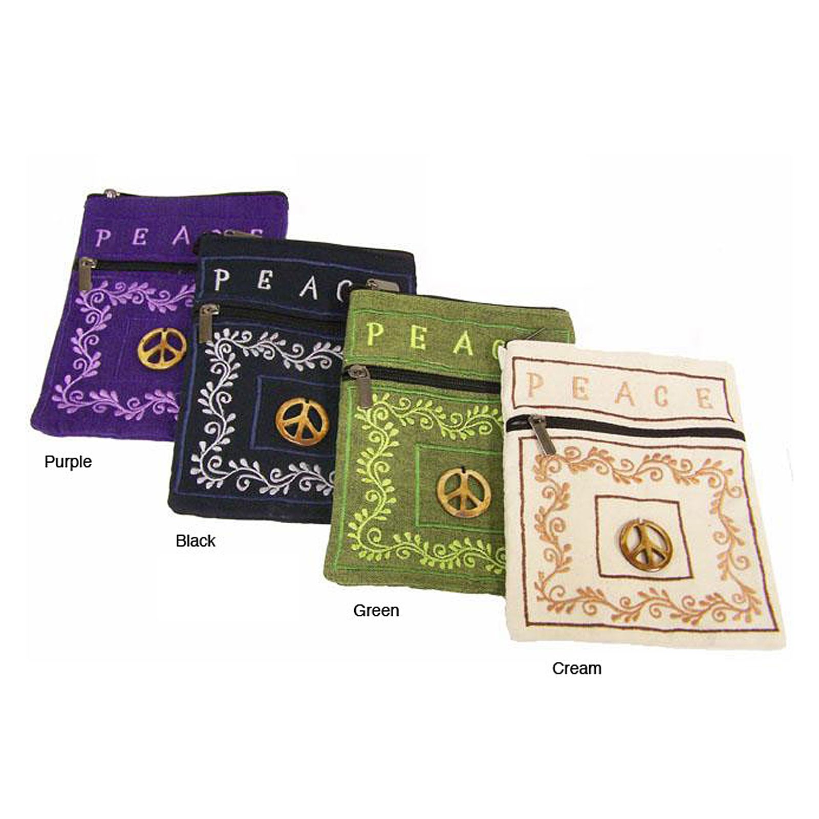 Artisan Handicrafts Handmade Cotton Peace Passport Bag