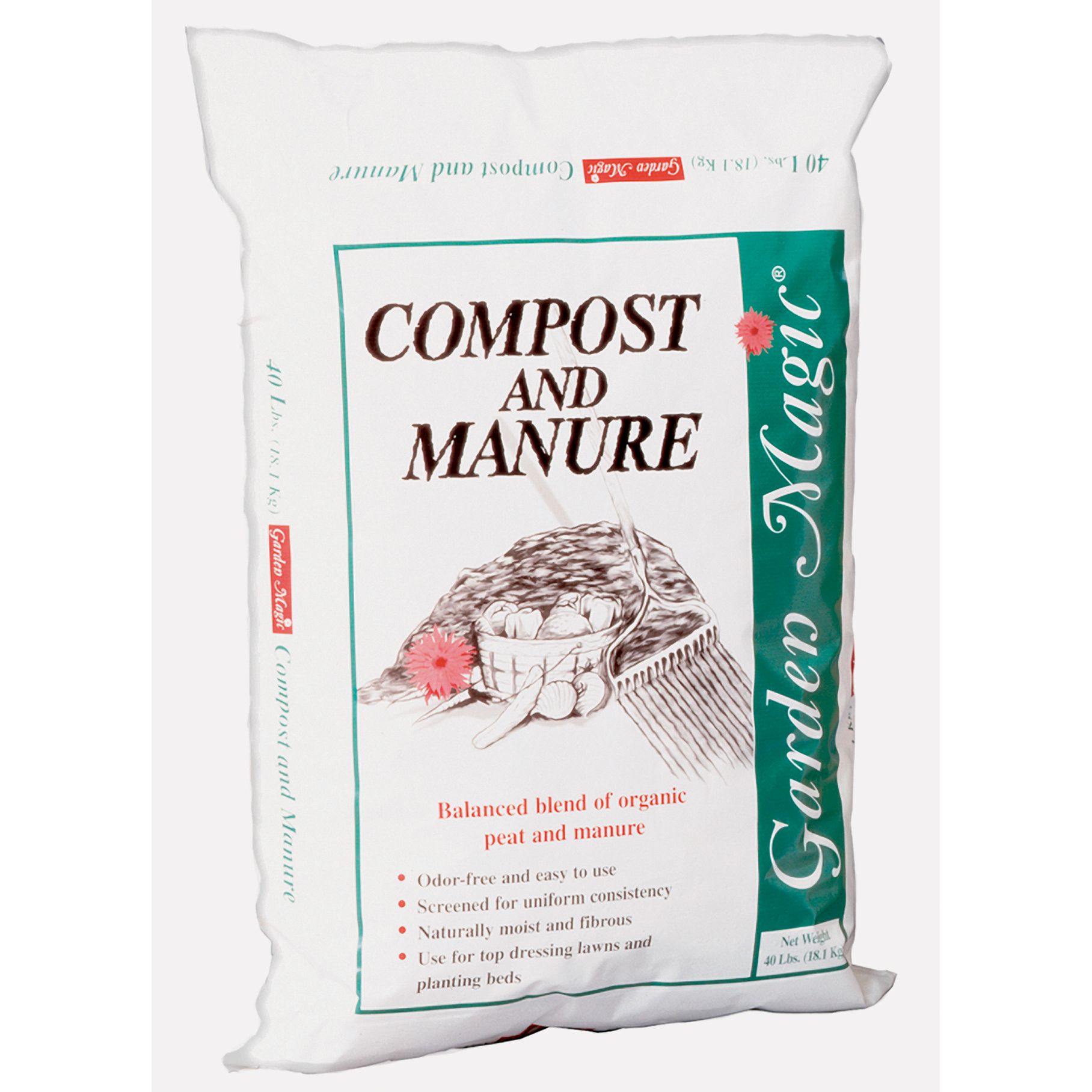 Michigan Peat MPC5240 Garden Magic Compost & Manure - 40 pound