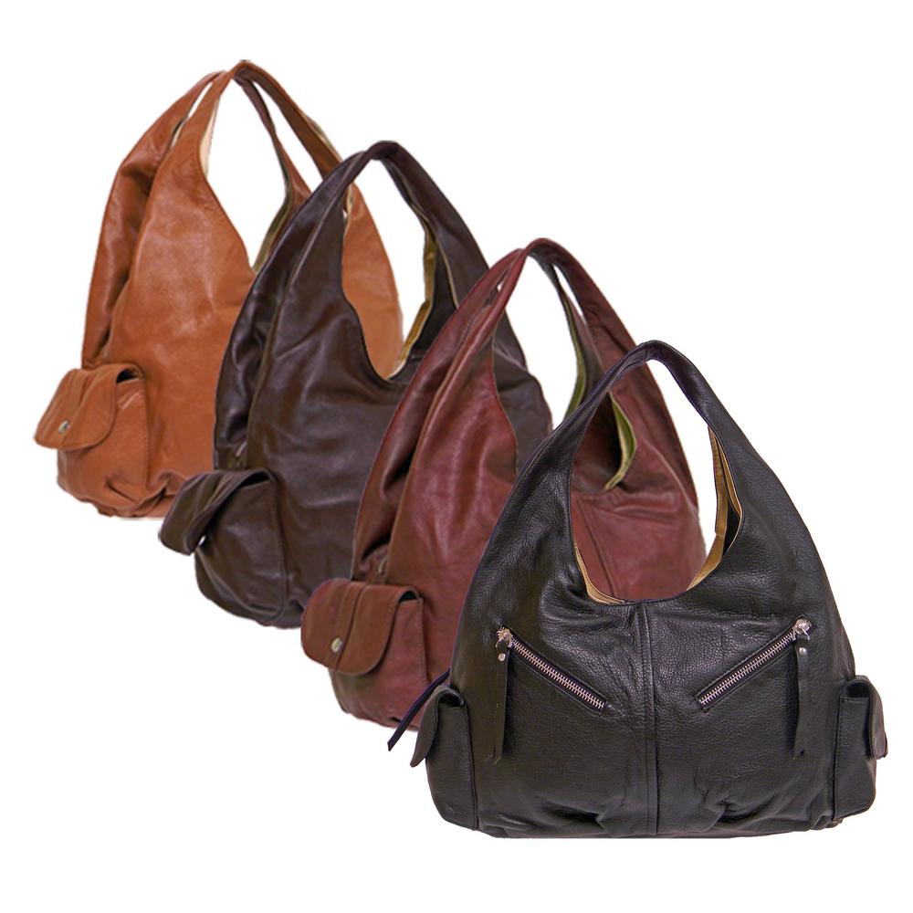Donna Bella Designs Davina Leather Hobo Bag