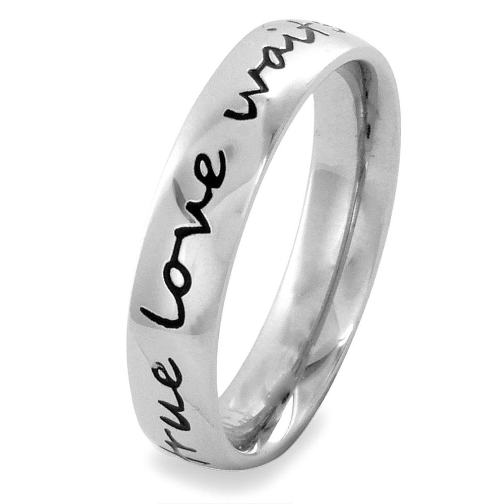 West Coast Jewelry Stainless Steel 'true love waits' Ring