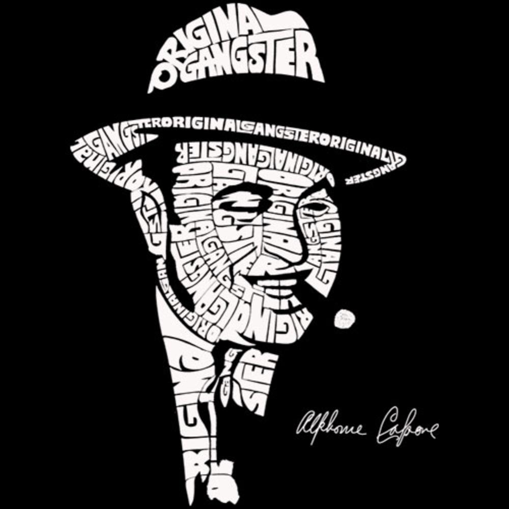 Los Angeles Pop Art Men's Word Art Hoodie - Al Capone - Original Gangster