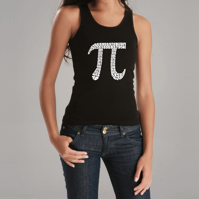 Los Angeles Pop Art Women's Word Art Tank Top - The First 100 Digits of Pi Online Exclusive